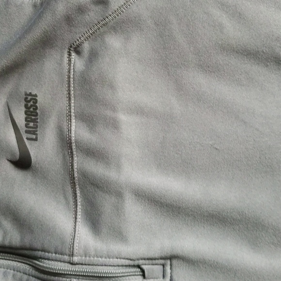 Nike Lacrosse Gray Quarter Zip Pullover - Men's Medium - Picture 9 of 10